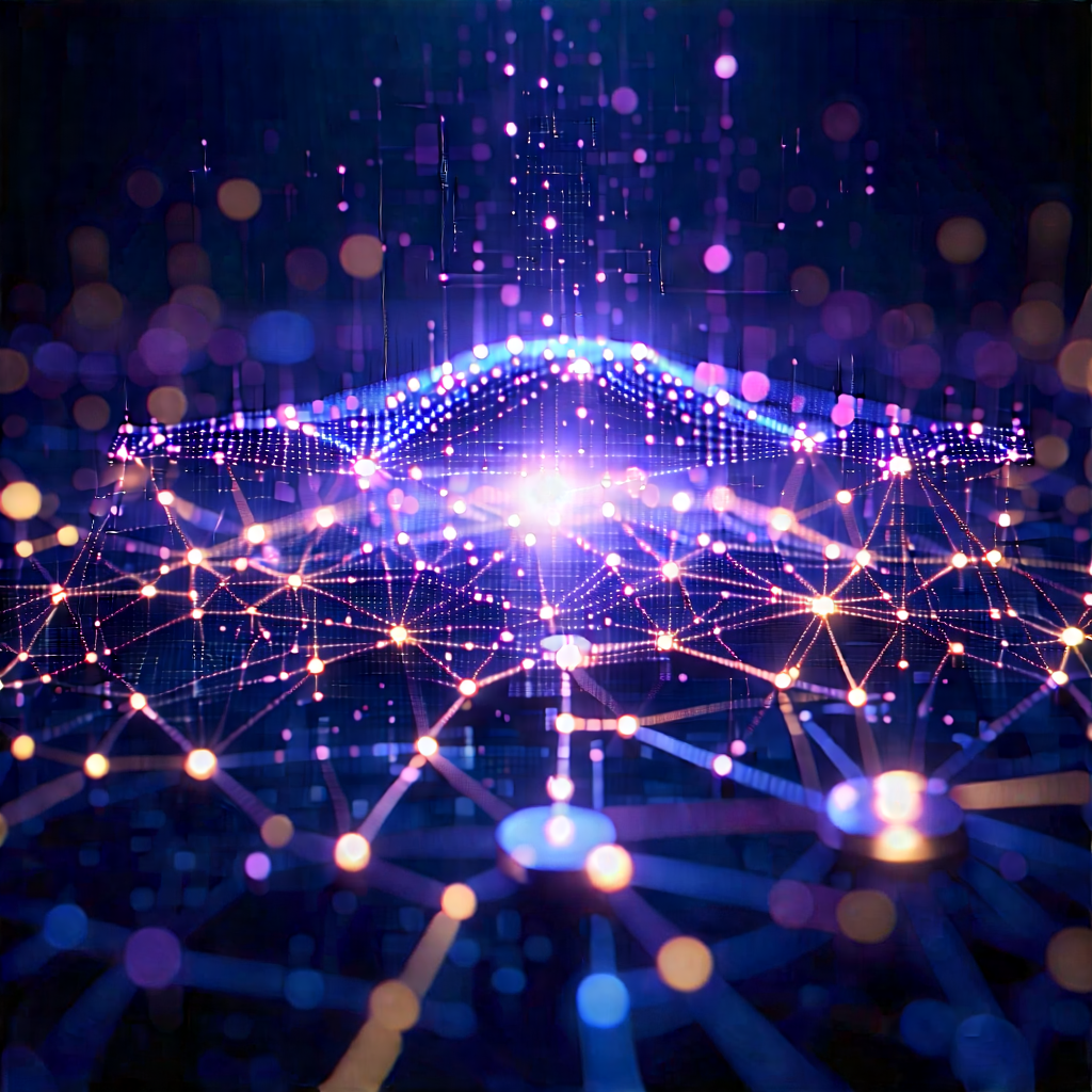 Blockchain Network Visualization With Image, There