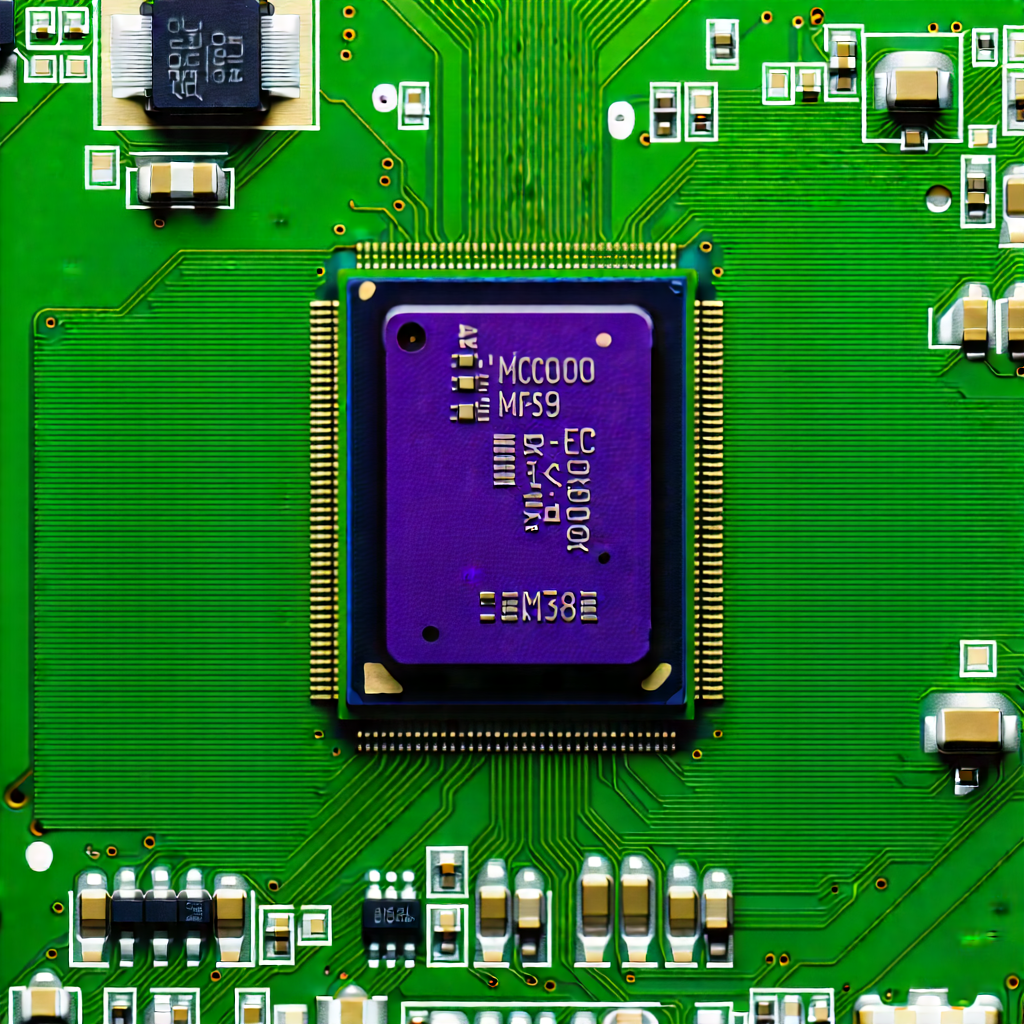 Close-up of microprocessor
