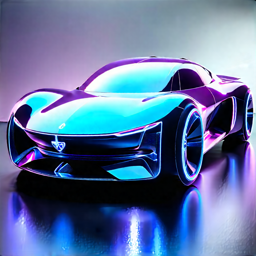 Innovative Electric Vehicle Design With Futuristic Purple