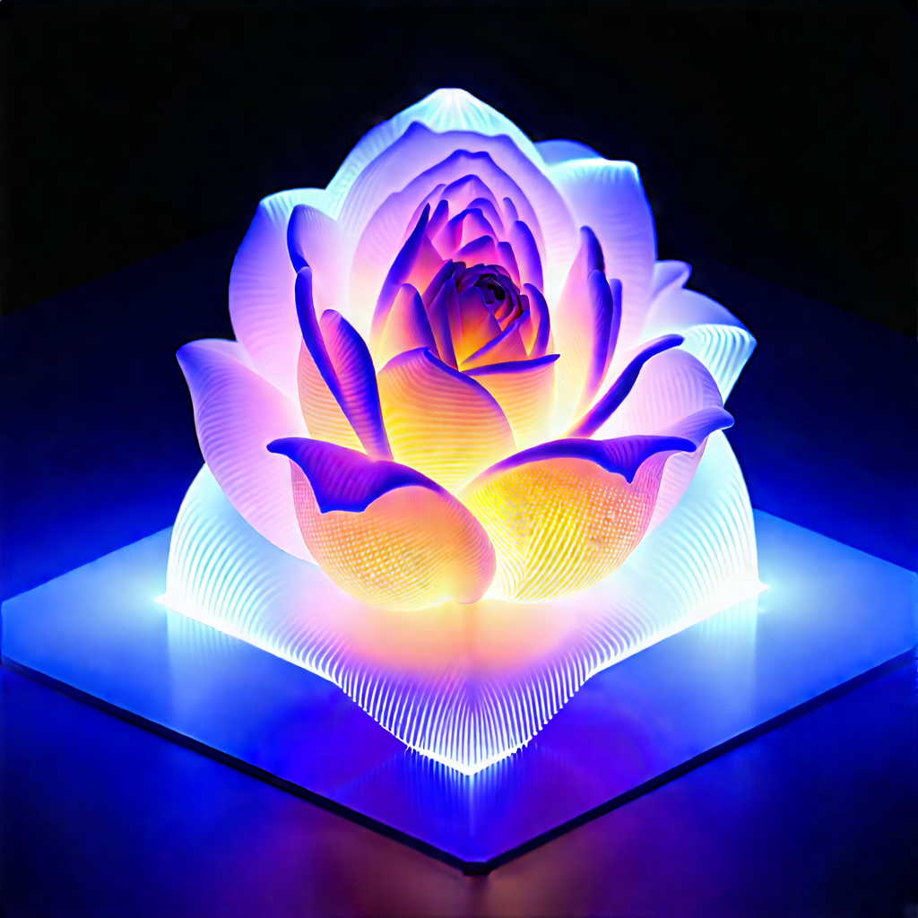 3d Printer With Holographic Projection With Beautifully Crafted