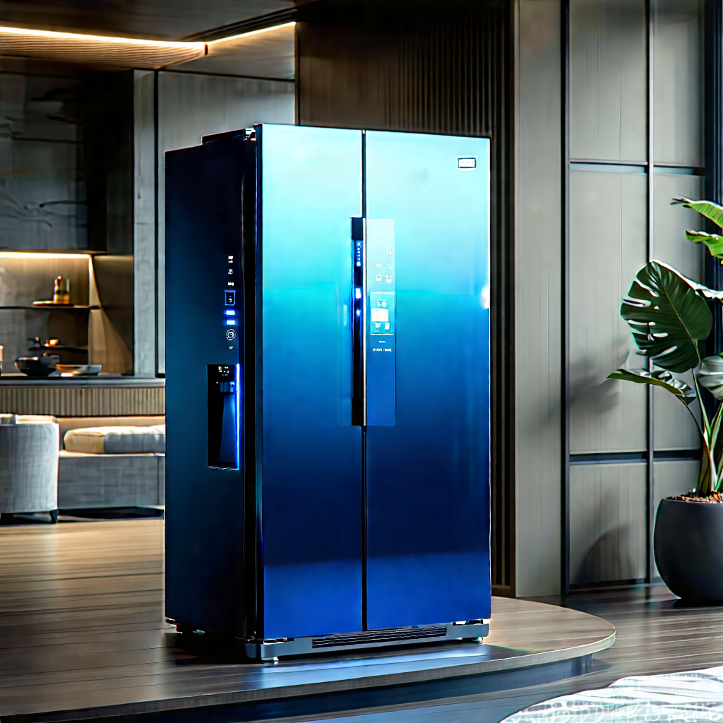 Innovative Smart Appliance (design:1.26) With Large, Blue