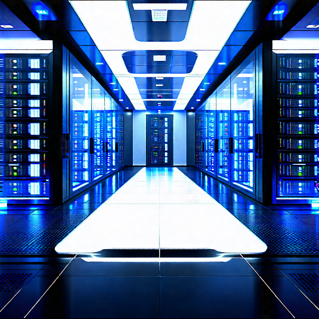 Futuristic Server Room With Image, There