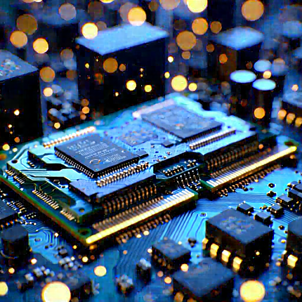 Close-up Of Memory Module With Close-up Computer