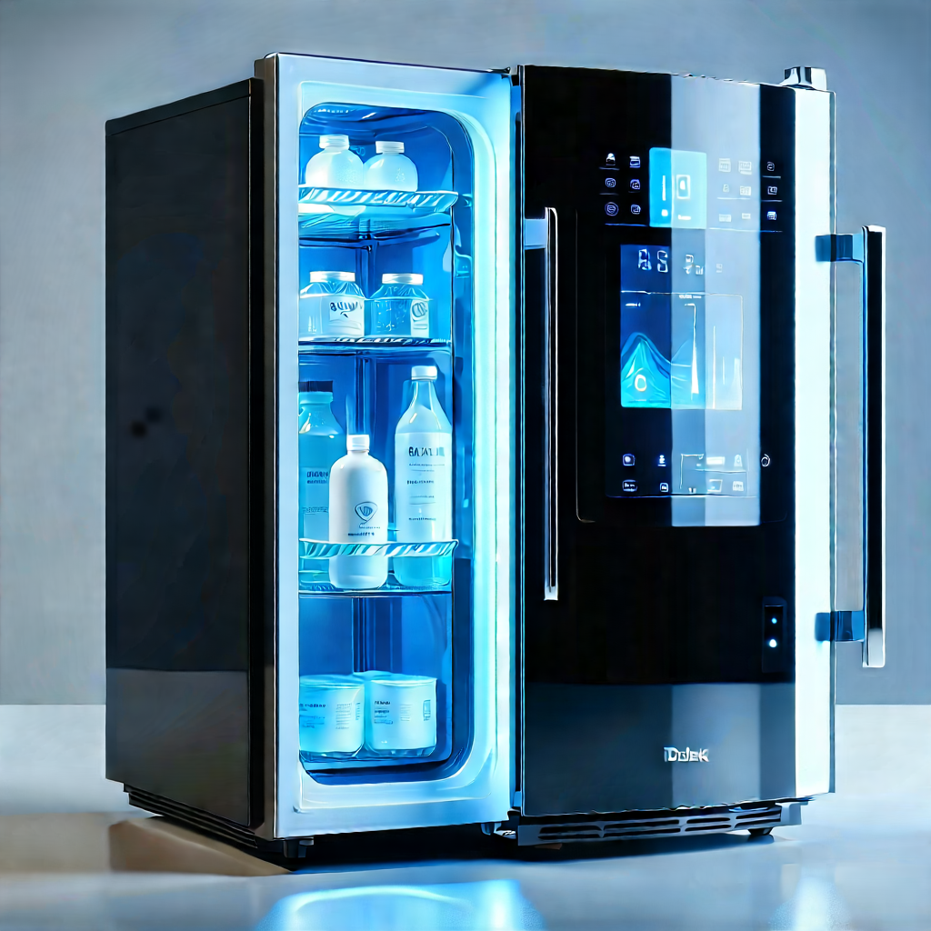 Innovative Smart Appliance (design:1.18) With Black Refrigerator