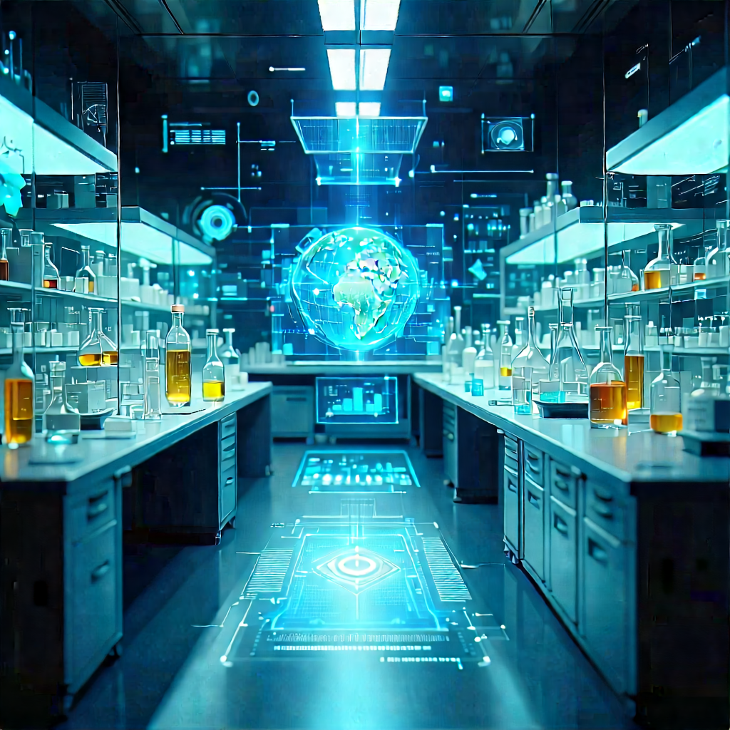 Financial Technology In (modern:1.38) Laboratory With Image, There