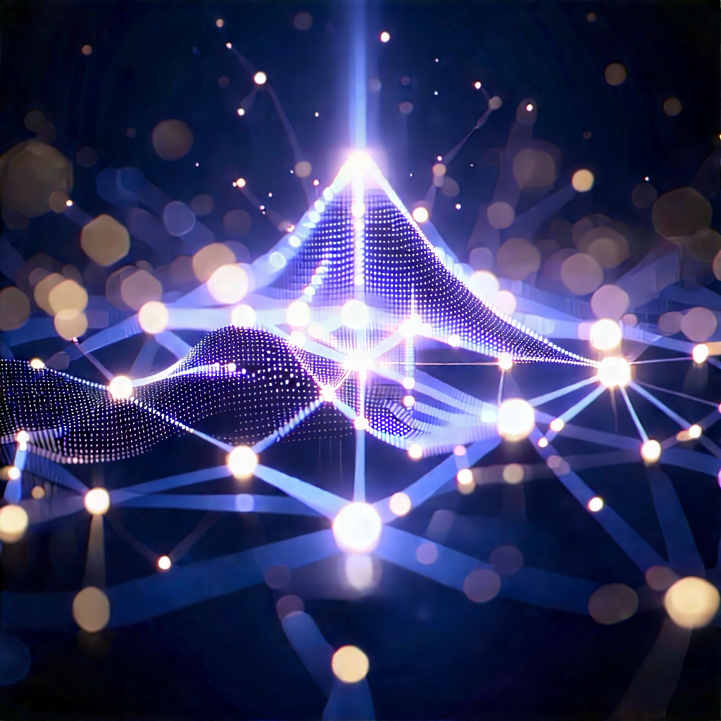 Blockchain Network Visualization With Image, There