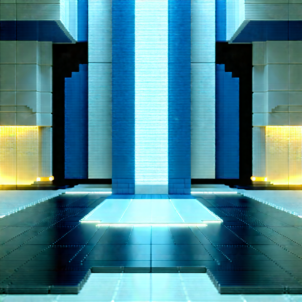 Futuristic tech startup office