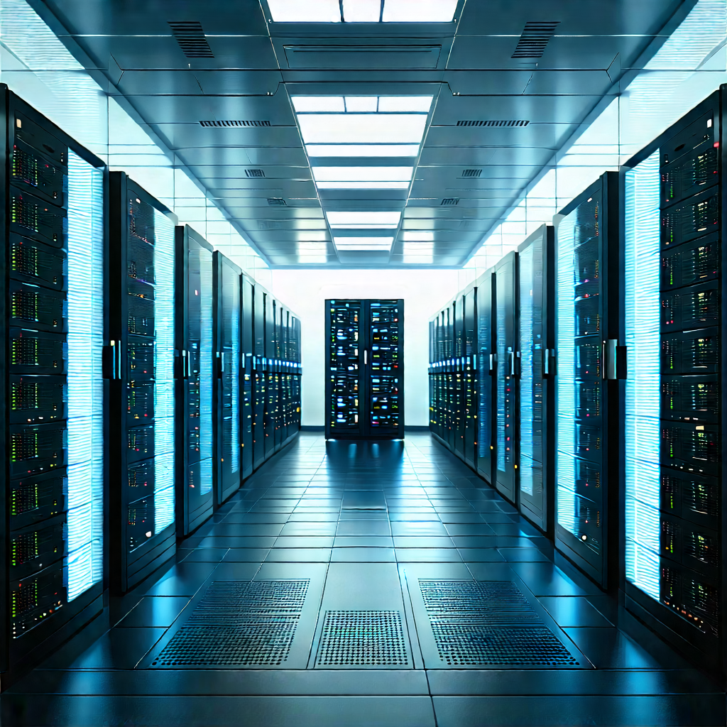 (futuristic:1.37) server room