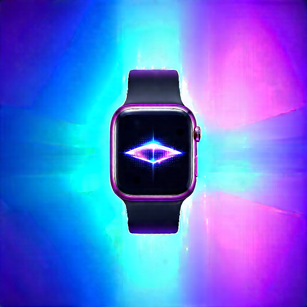 Smart Watch With Holographic Display With Close-up Watch