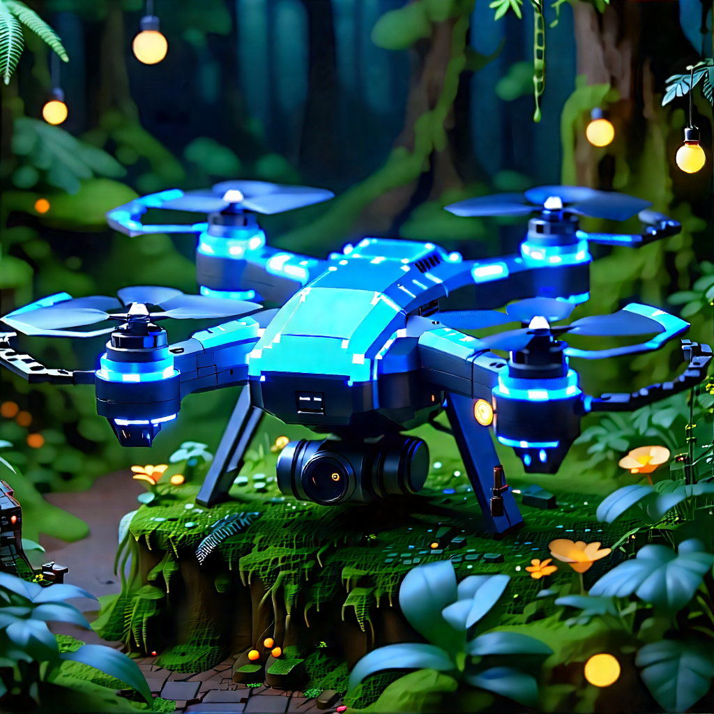 Drone With (digital:1.45) Artwork With Image, There