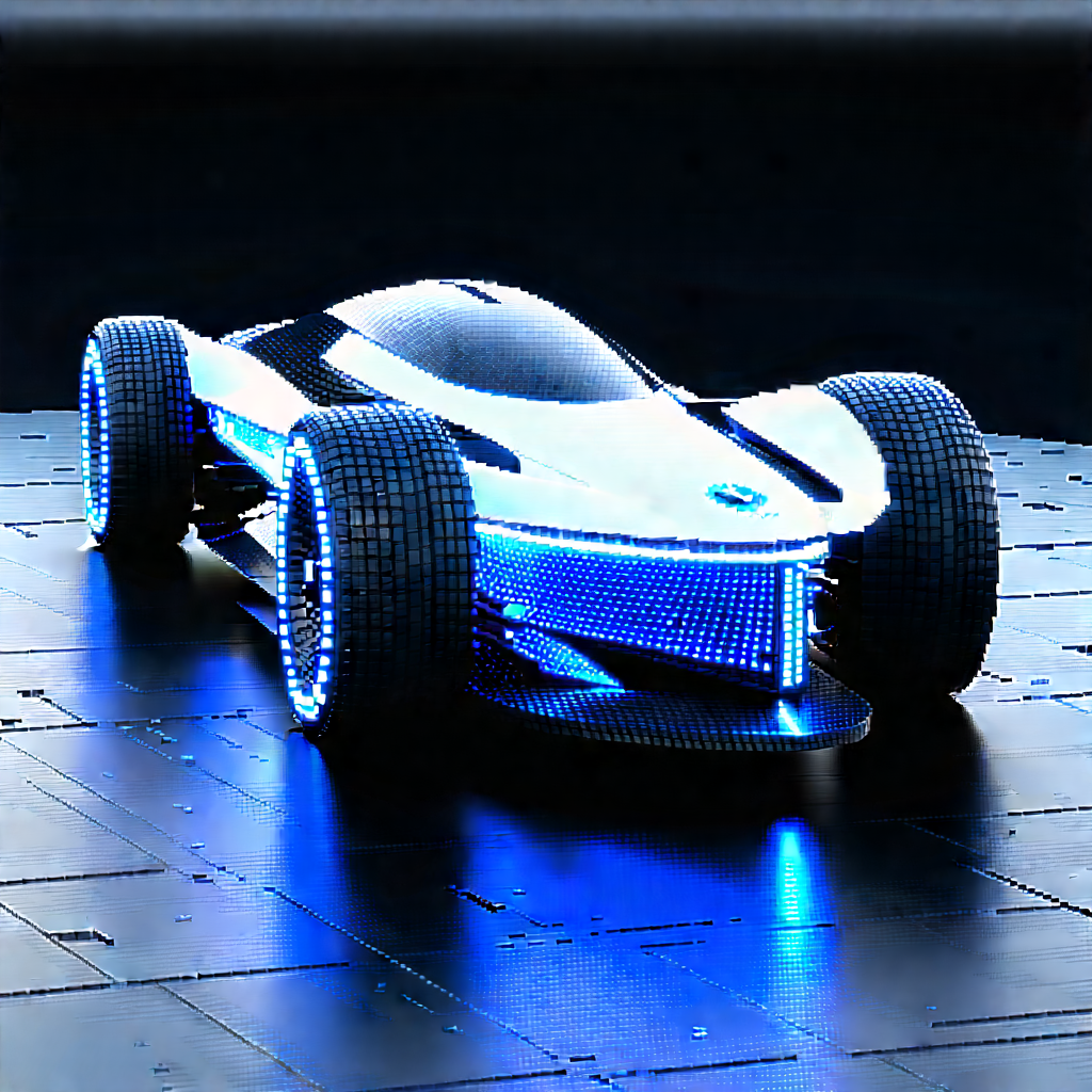 Innovative Electric Vehicle Design With Futuristic Blue