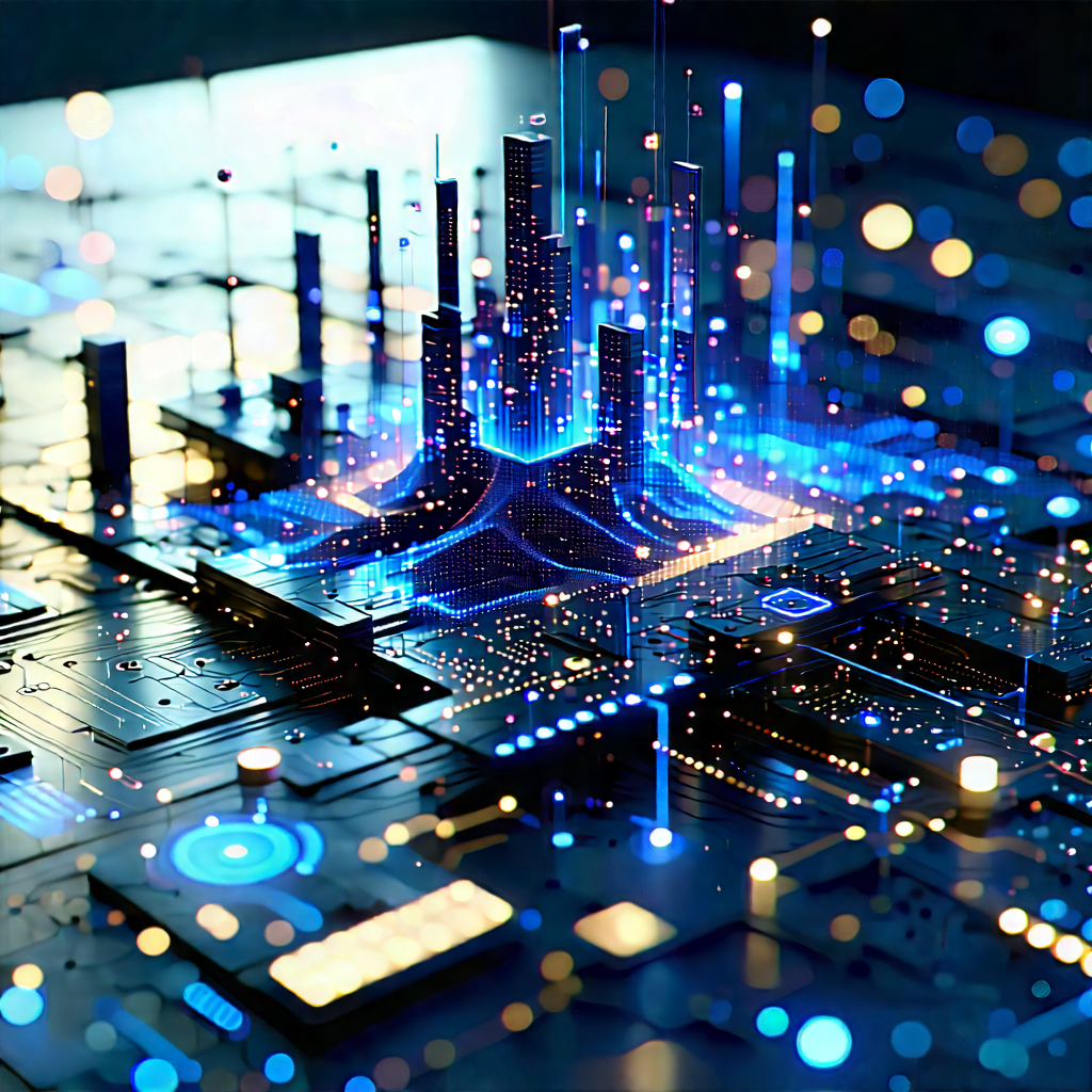 Big Data Visualization With Futuristic Cityscape