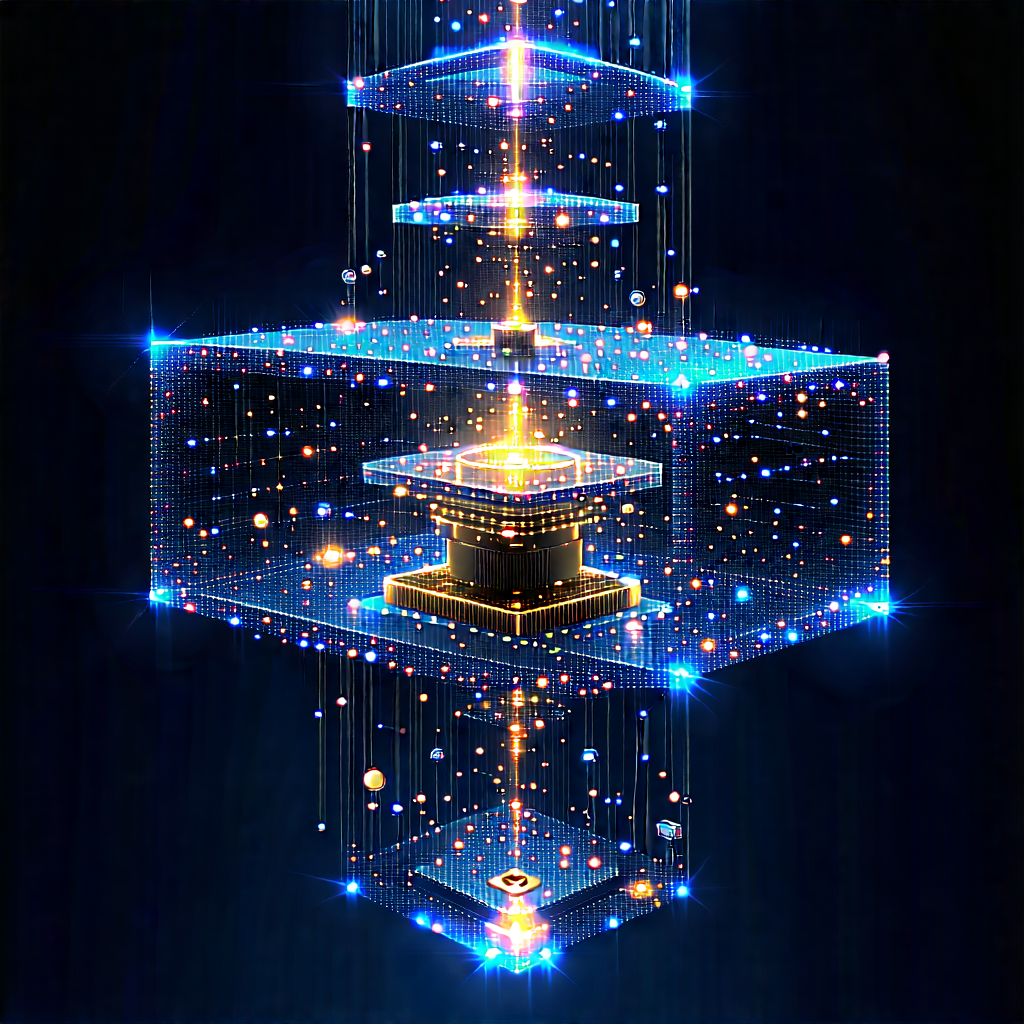 Quantum Computer With Digital Particles With Three-dimensional Structure