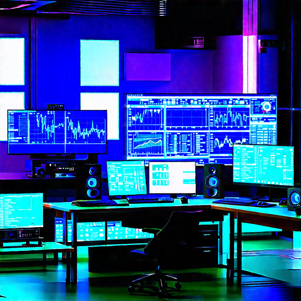 Entertainment Technology In Tech Office With Image, There