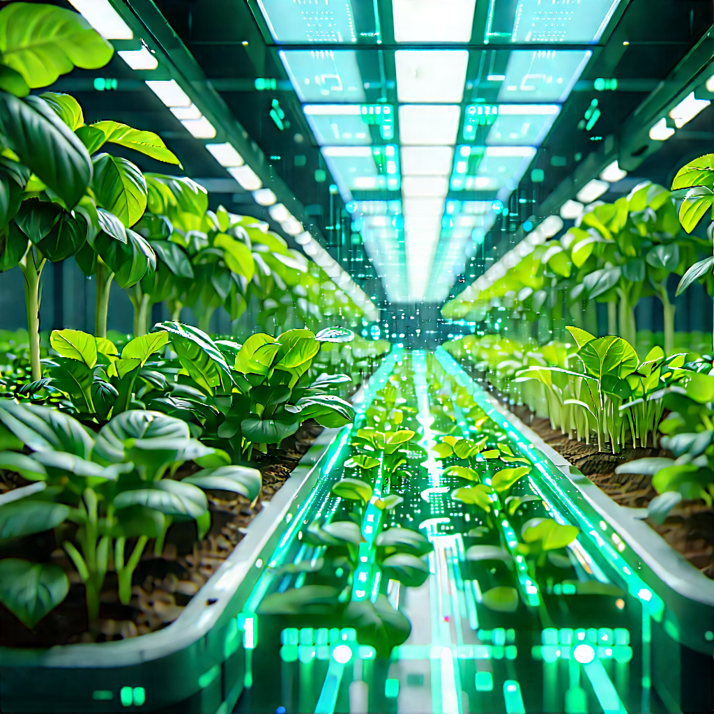 Agricultural Technology In Tech Office With Image, There