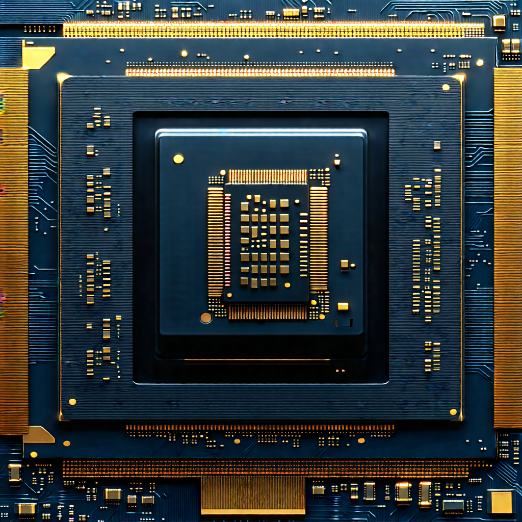 Close-up of microprocessor