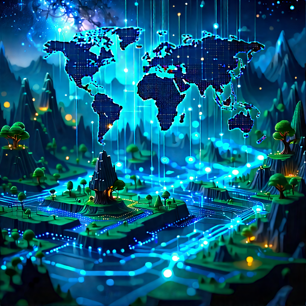 Blockchain Network Visualization With Image, There