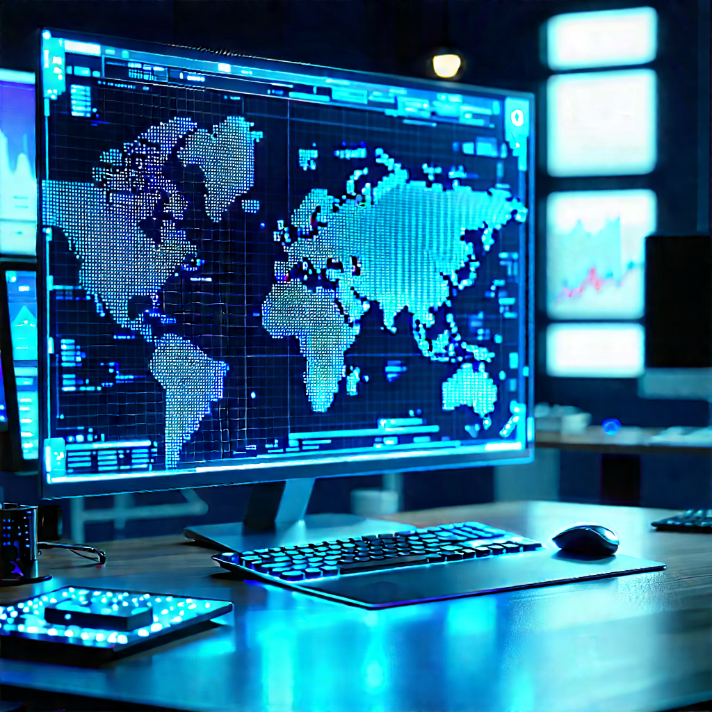 Financial technology in tech office