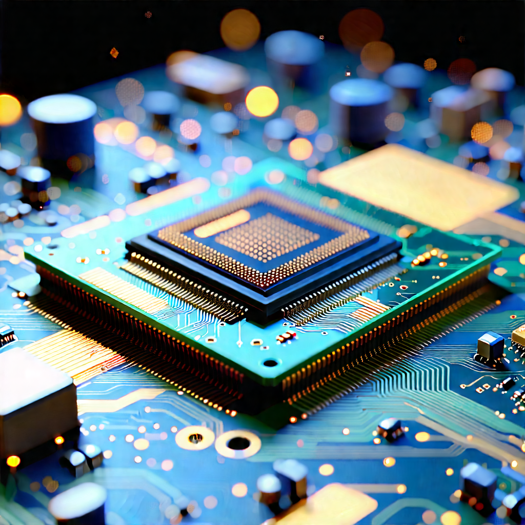 Close-up of microprocessor