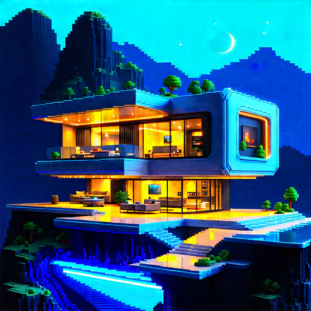 Futuristic Smart Home With Computer-generated, Model