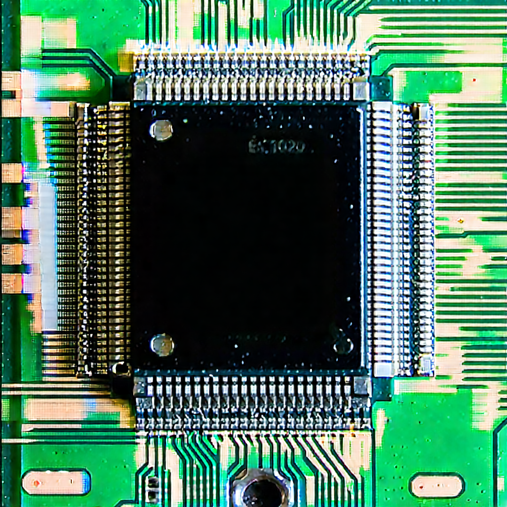 Close-up of microprocessor