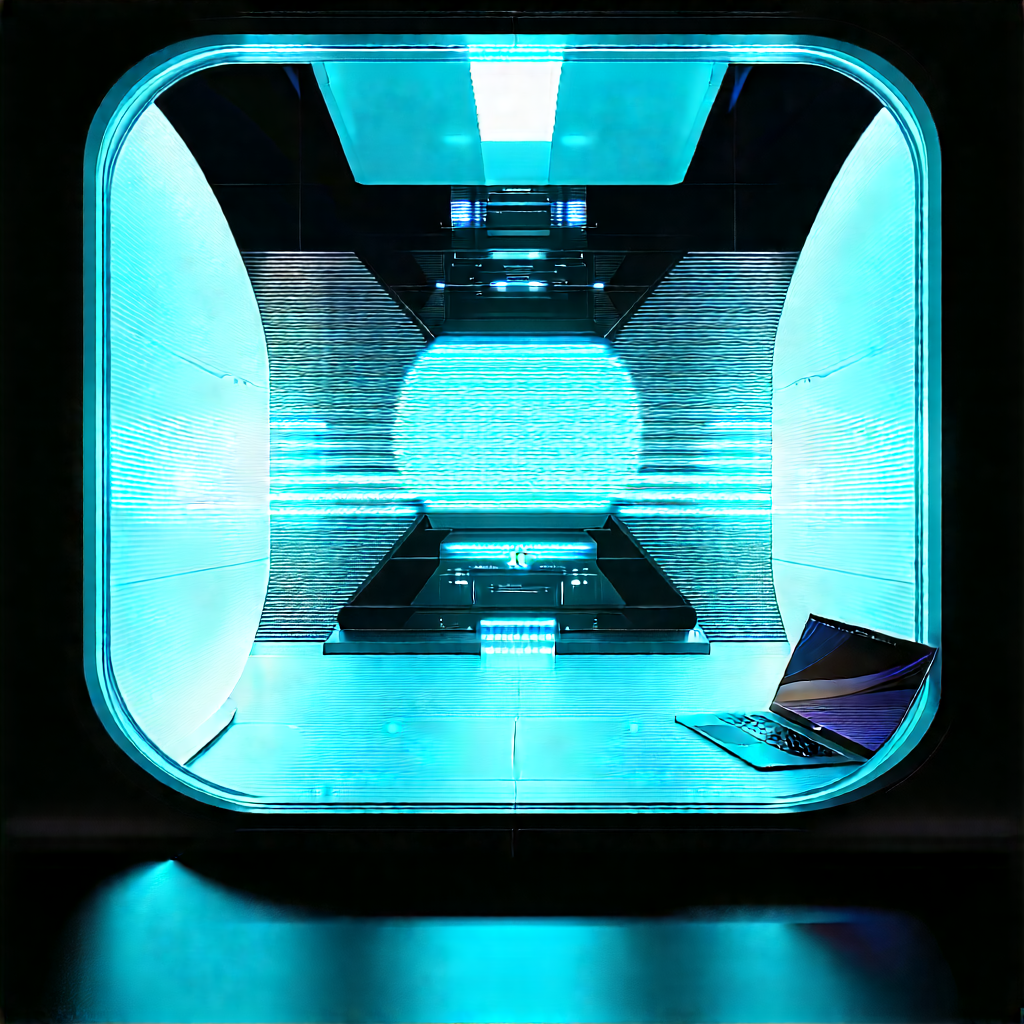 (futuristic:1.12) (digital:1.24) Workspace With Futuristic Room