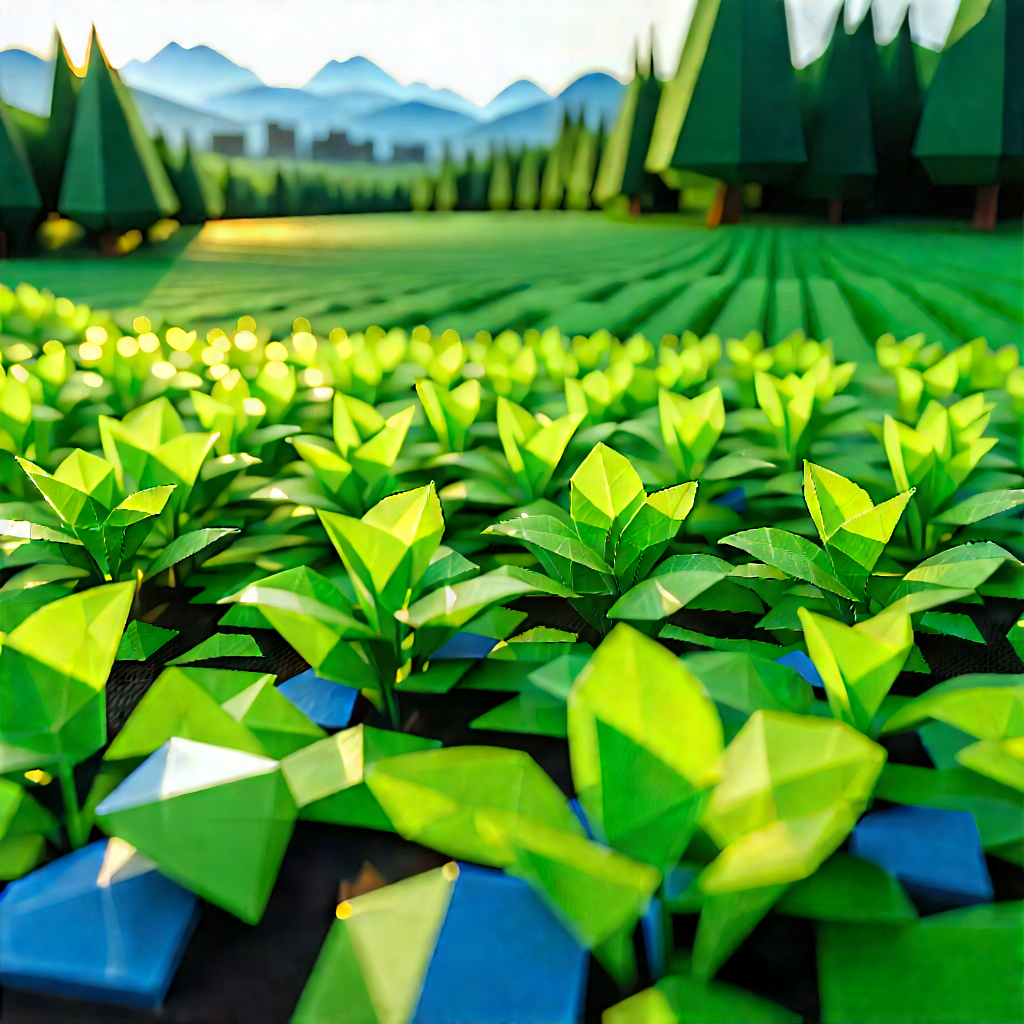 Agricultural Technology In Tech Office With Large Field