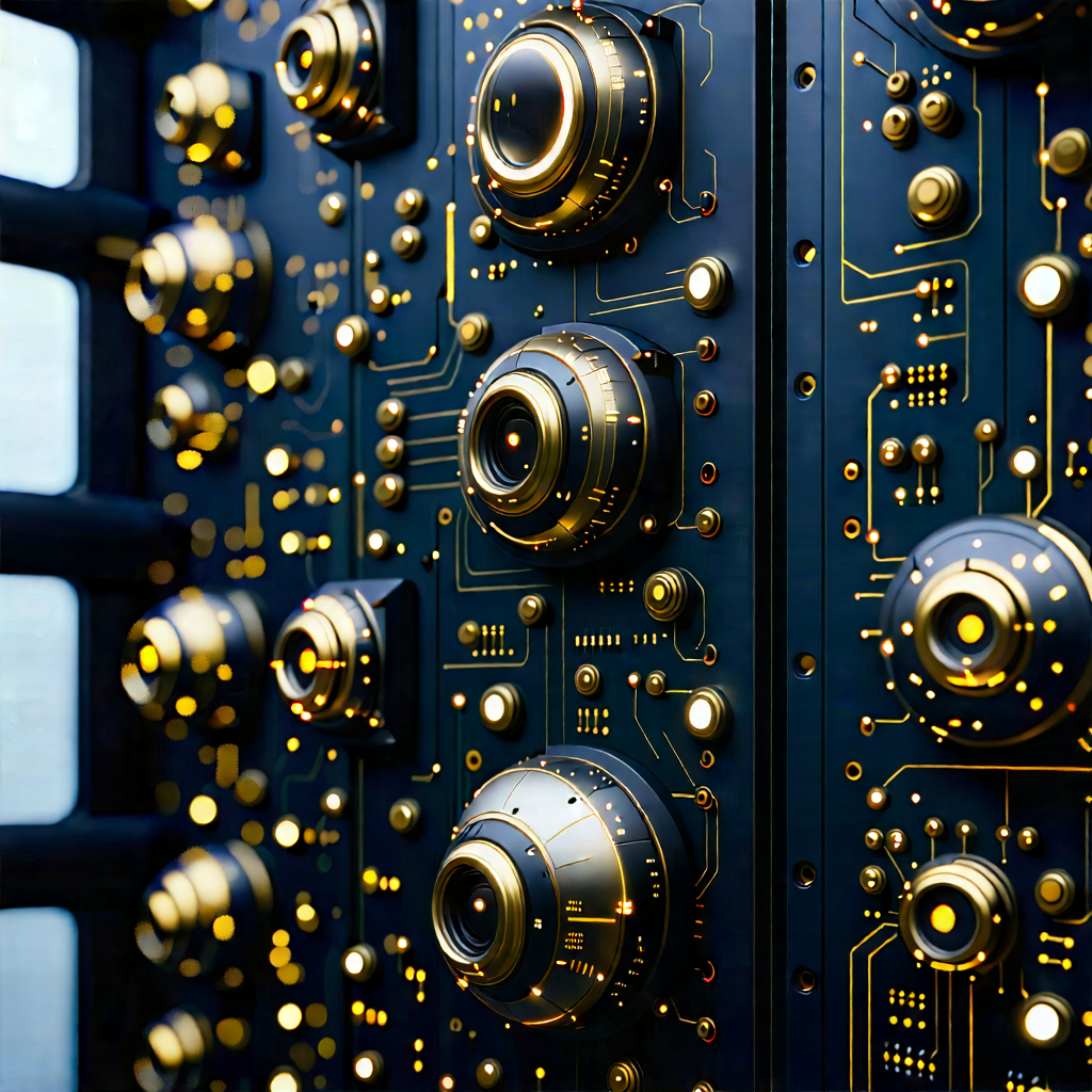 Close-up of sensor array
