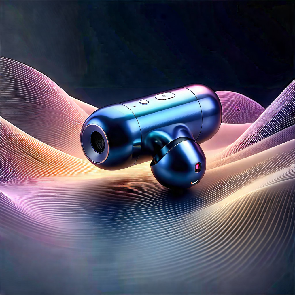 Wireless Earbuds With User Interface With Pair Blue