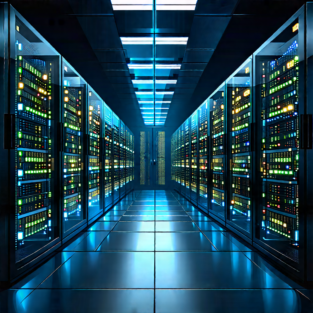 Server rack with digital particles