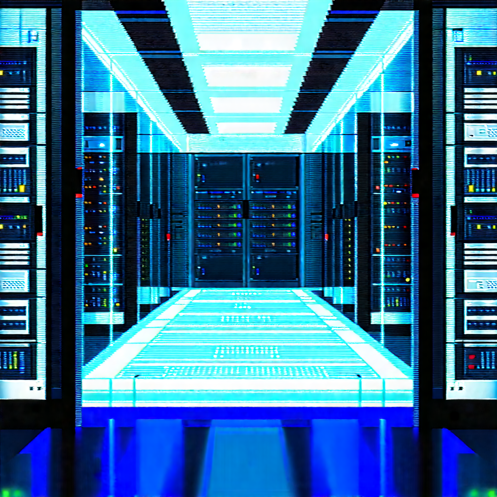 Futuristic server room