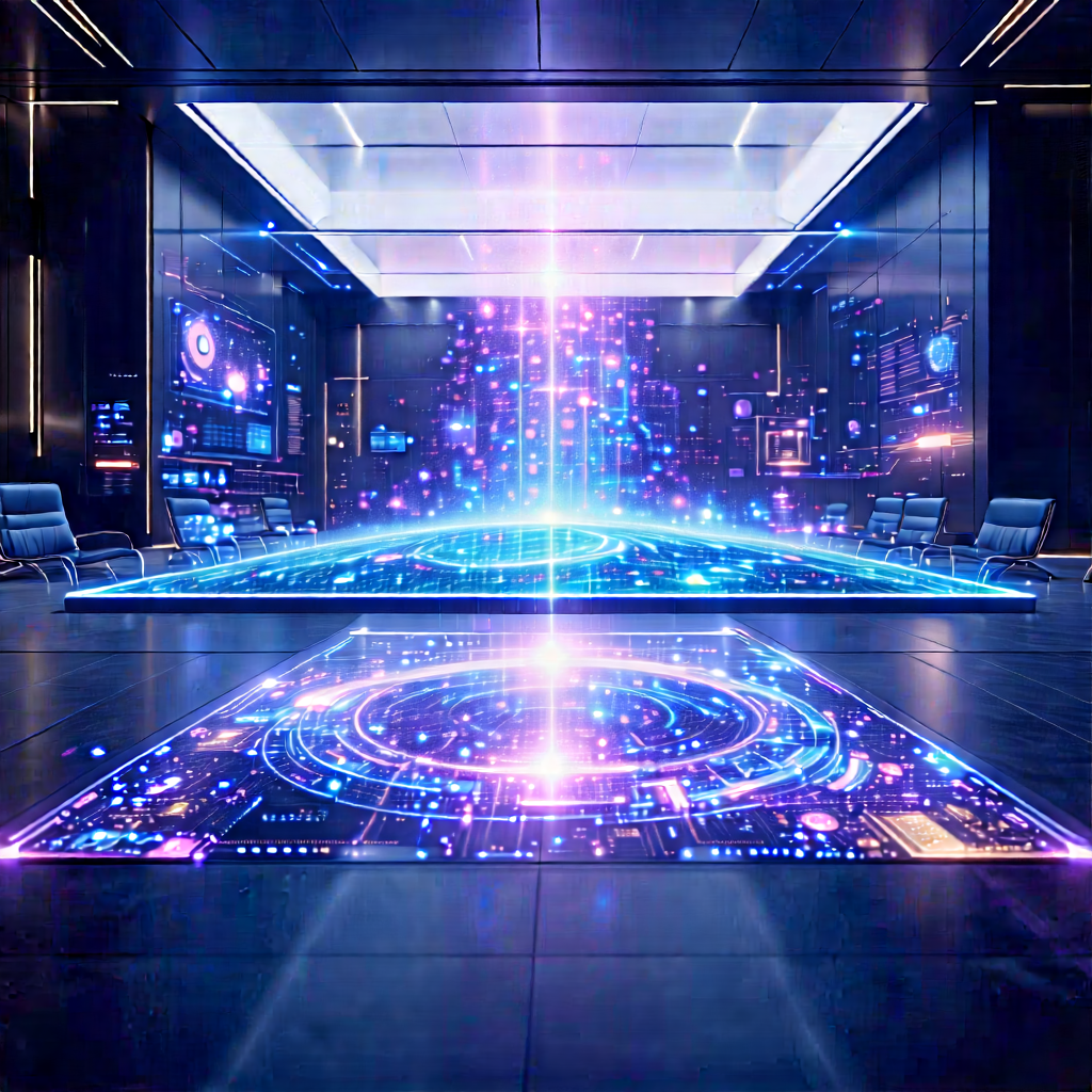 Futuristic Tech Startup Office With Image, There