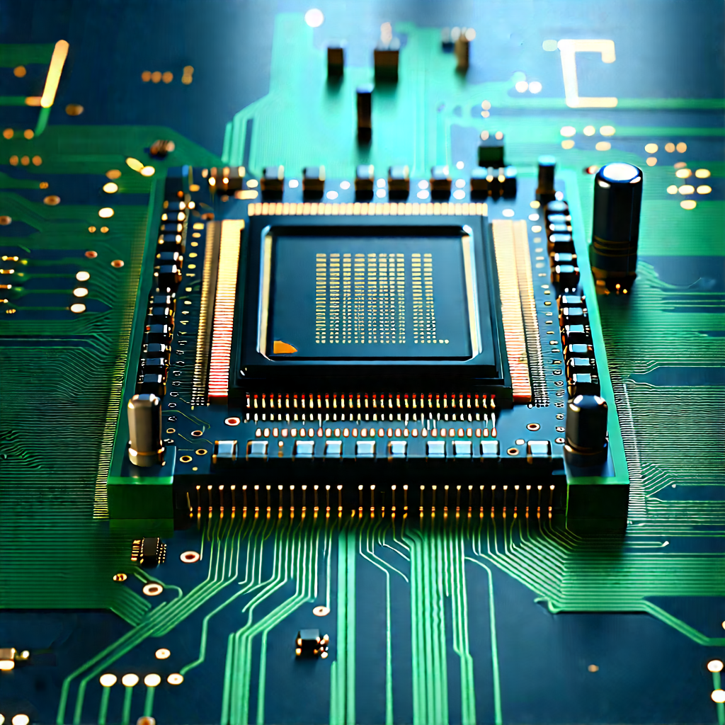 Close-up of microprocessor