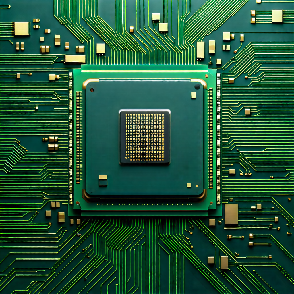 Close-up of microprocessor