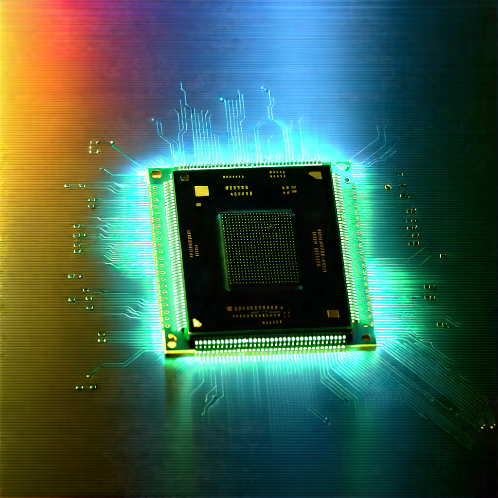 Close-up of microprocessor