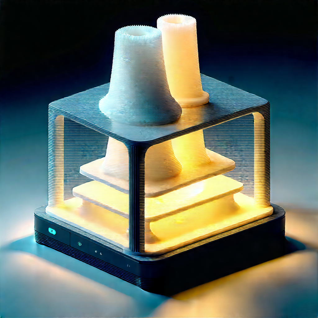 3d Printer With Digital Particles With Small, Square