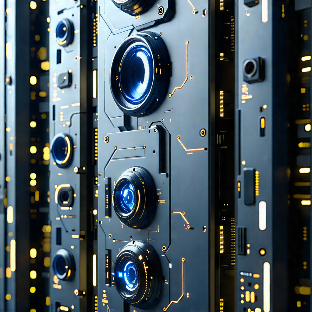 Close-up of sensor array