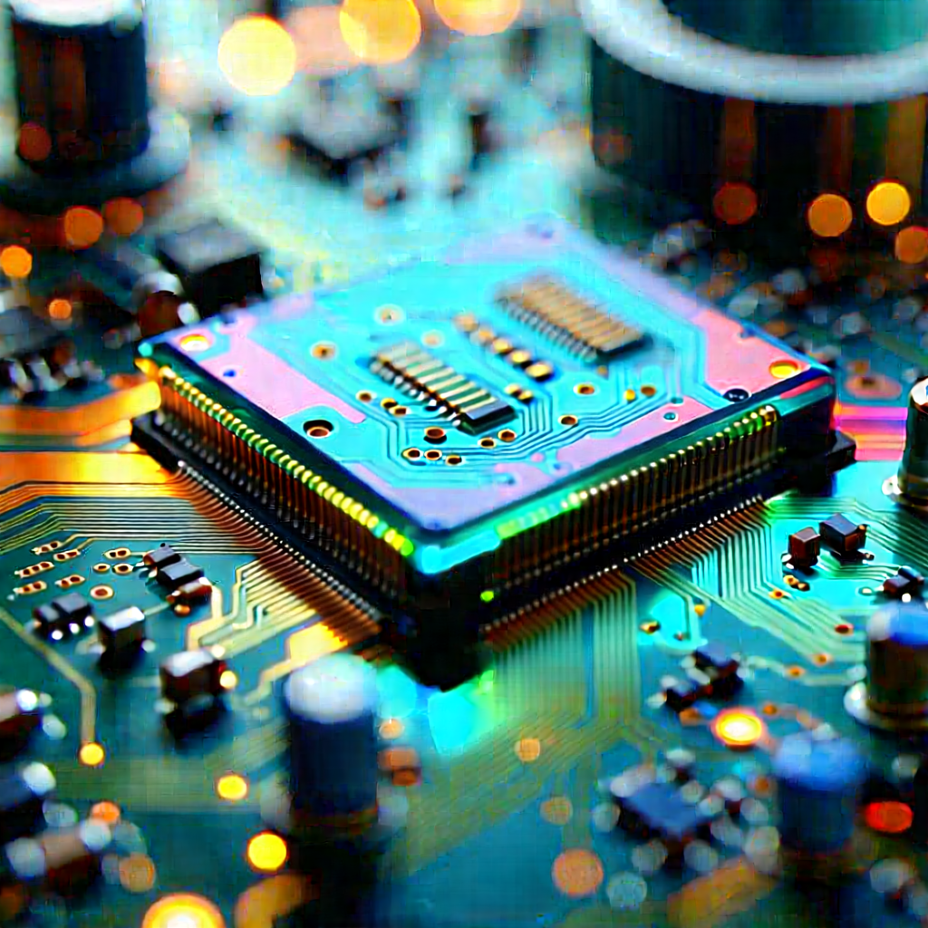 Close-up of electronic circuit