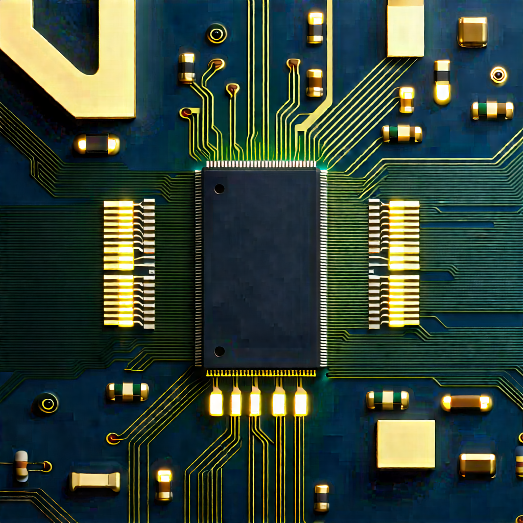 Close-up of electronic circuit