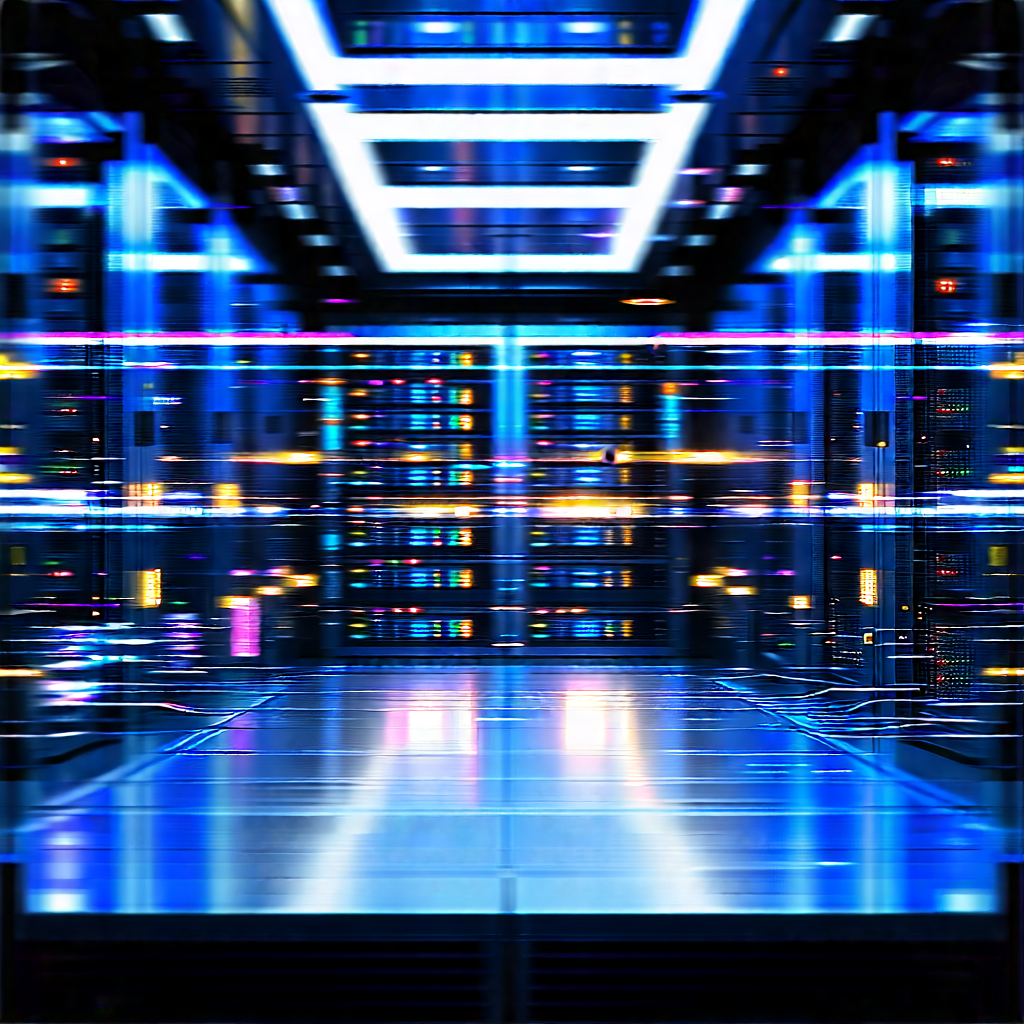 Futuristic Server Room With Image, There