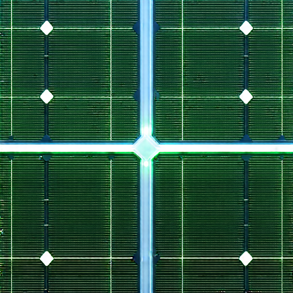 Solar panel with neon accents