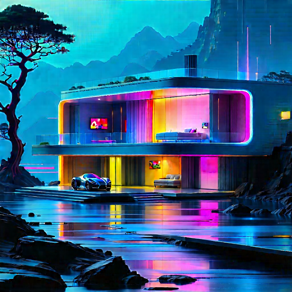 Futuristic Smart Home With Futuristic House