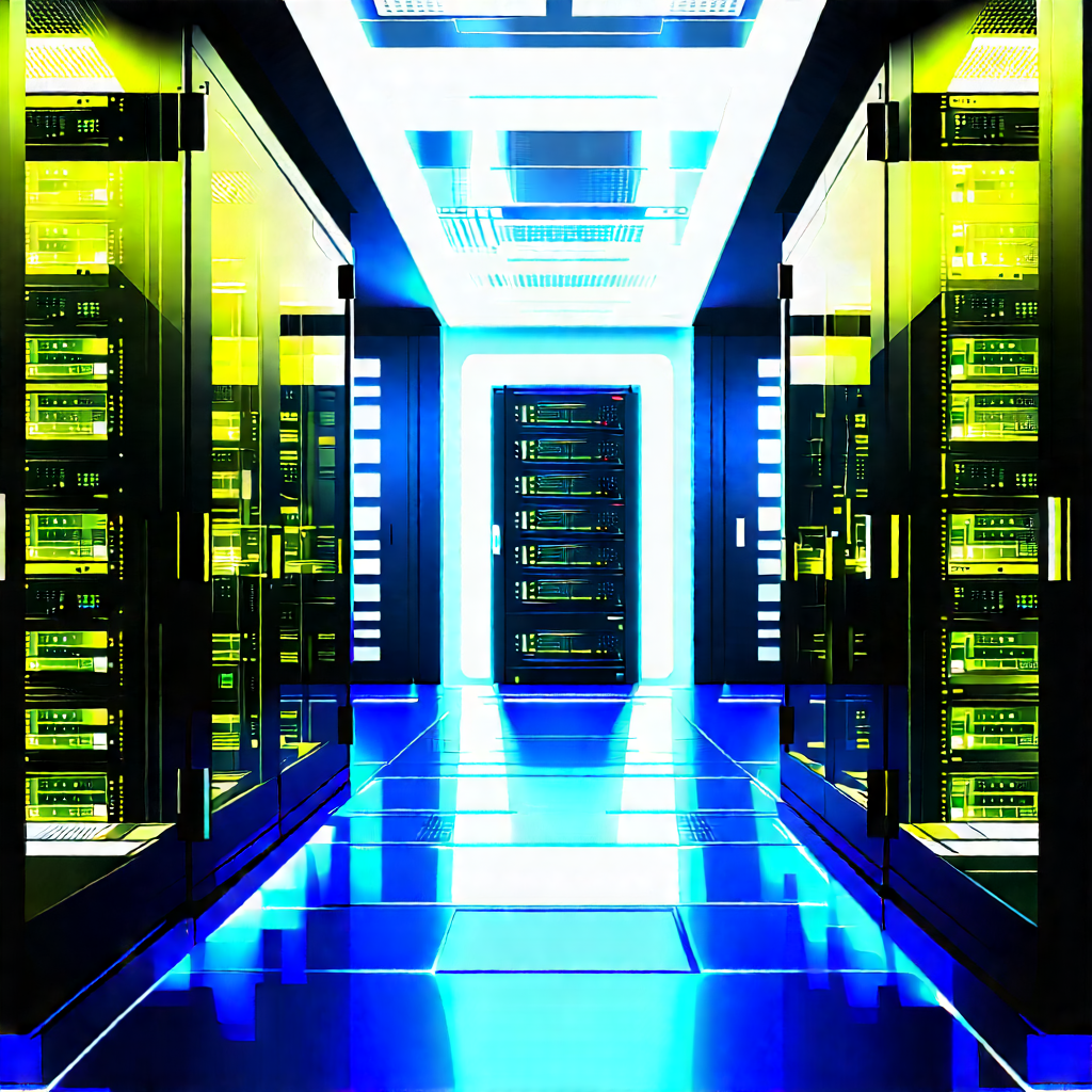 Futuristic Server Room With Image, There