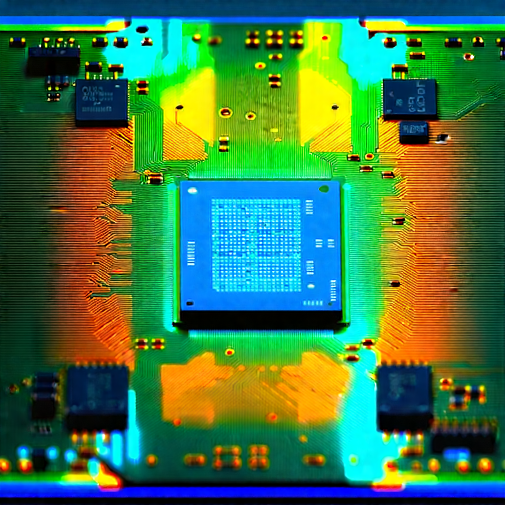 Close-up of microprocessor