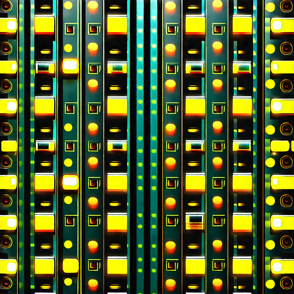 Close-up of sensor array