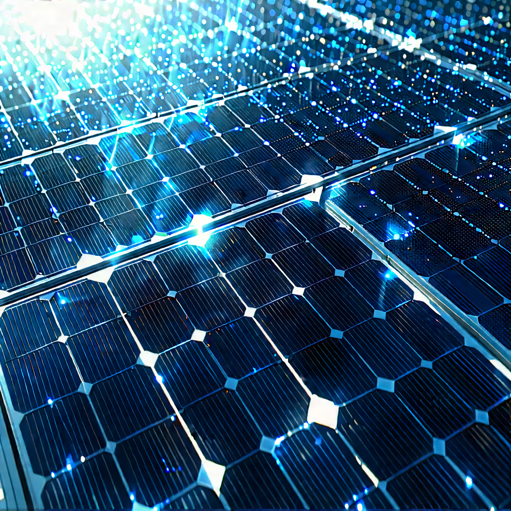 Solar Panel With Digital Particles With Large Solar