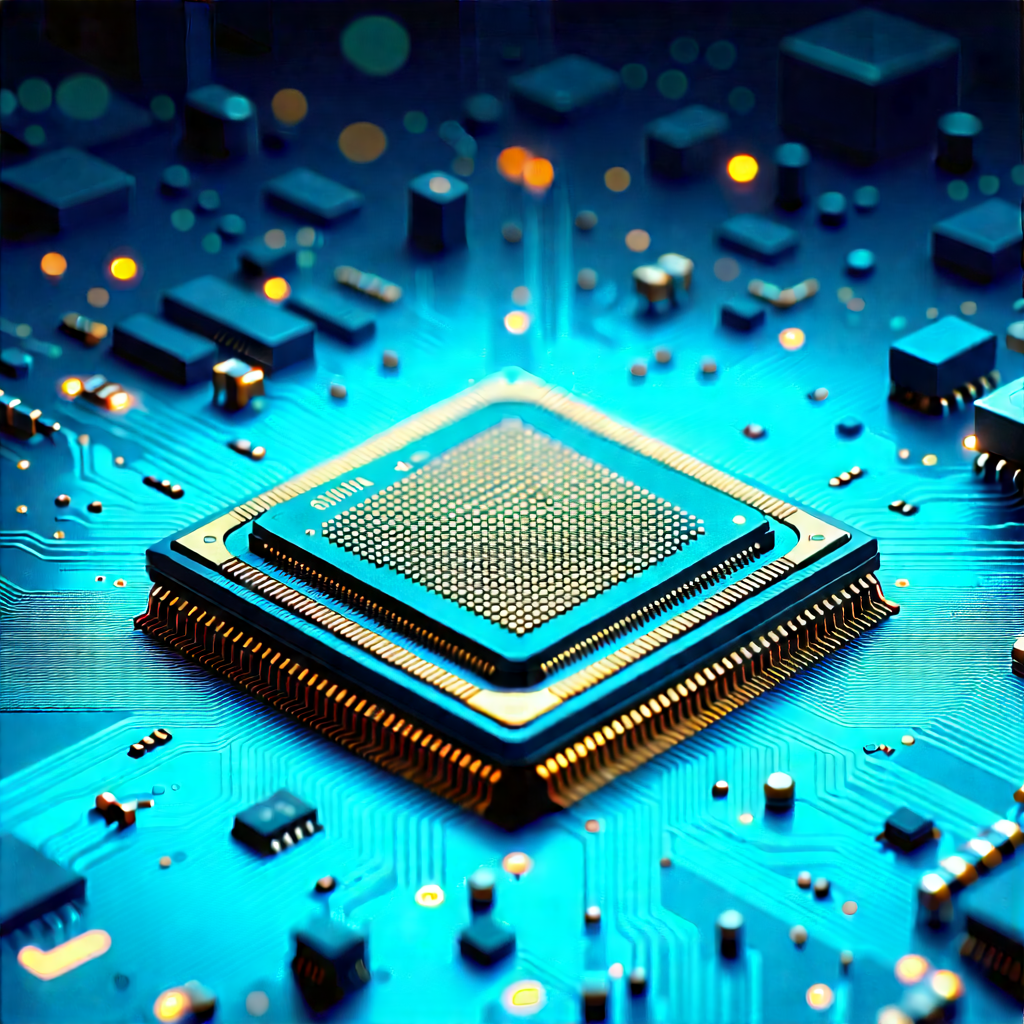 Close-up of microprocessor
