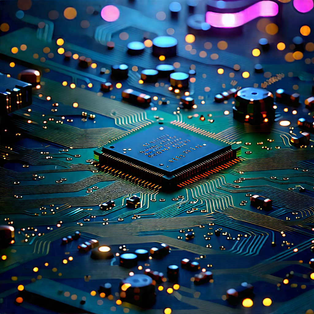 Close-up of electronic circuit