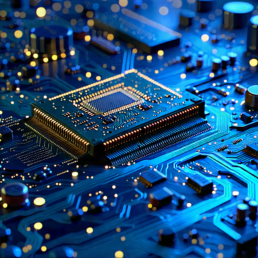 Close-up of electronic circuit