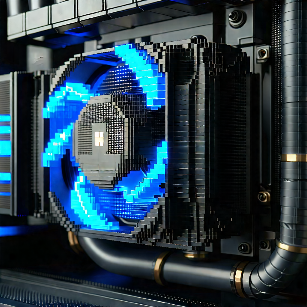 Close-up of cooling system
